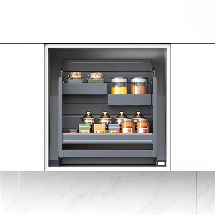 Motorized Kitchen Wall Cabinet Pull Down Shelf factory
