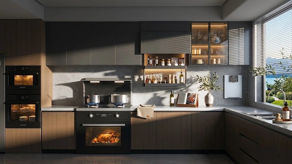 Electric Drop-Down Spice Racks Electric Drop-Down Spice Racks