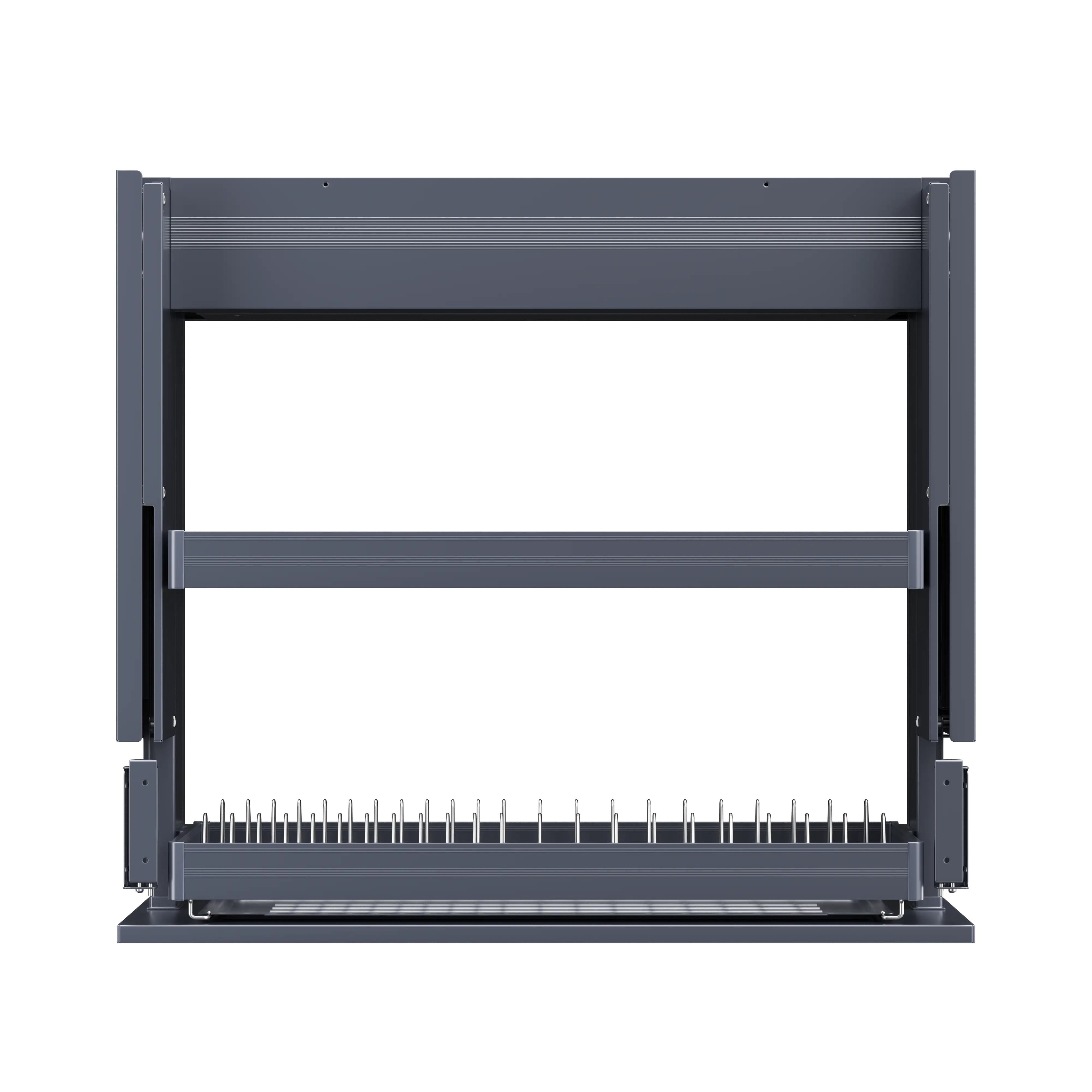 Electric pull down dish rack