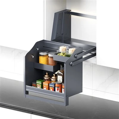 Motorized Kitchen Wall Cabinet Pull Down Shelf