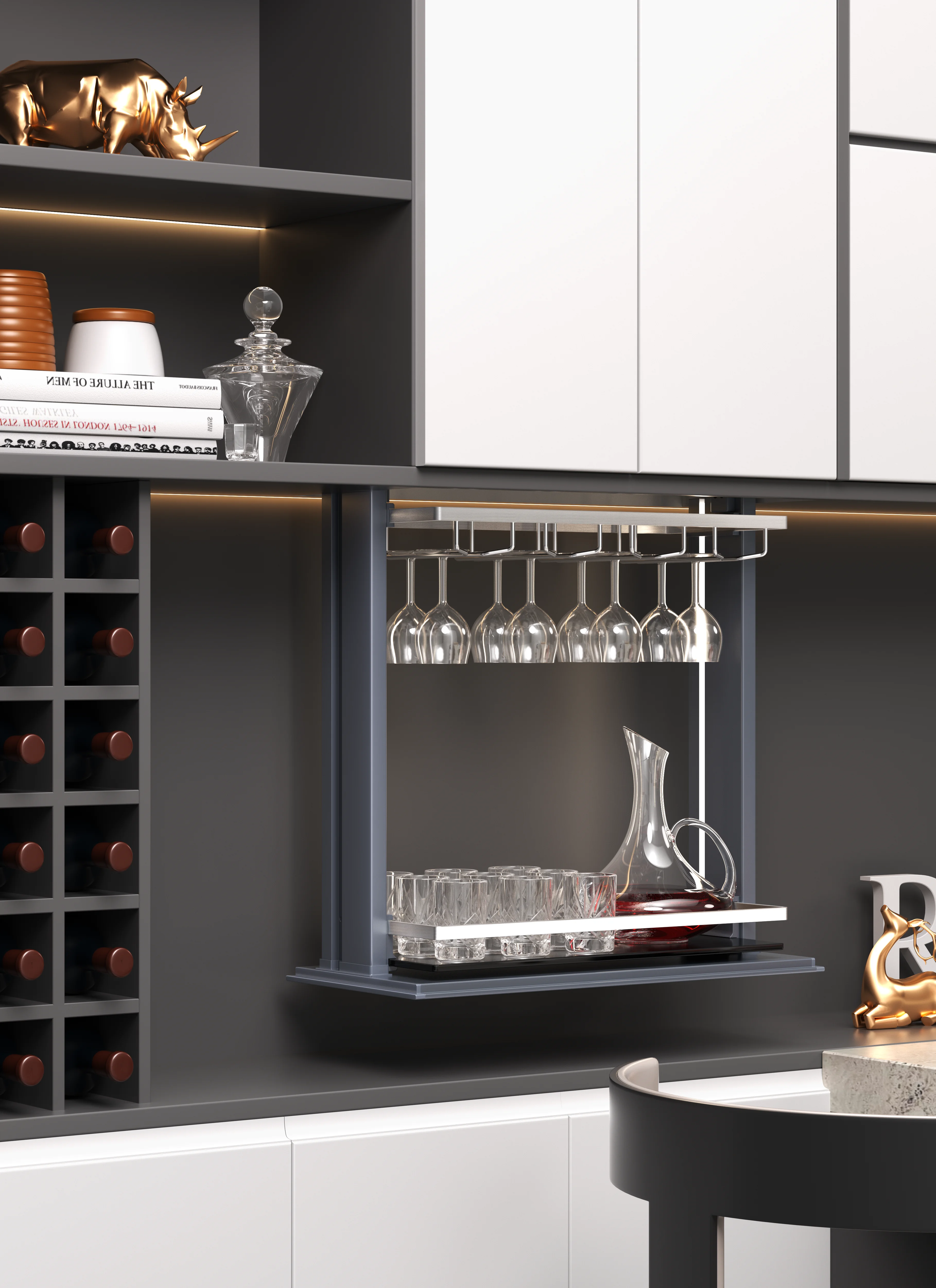 Motorized Lifting Wine Racks Motorized Lifting Wine Racks