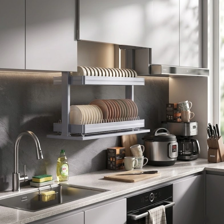 motorized pull down dish rack motorized pull down dish rack