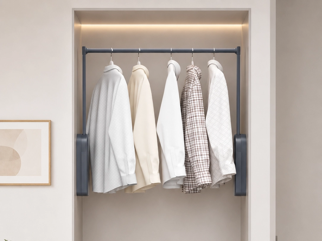 Anti-Pinch Motorized Closet Lift with Auto-Reverse Safety Sensor