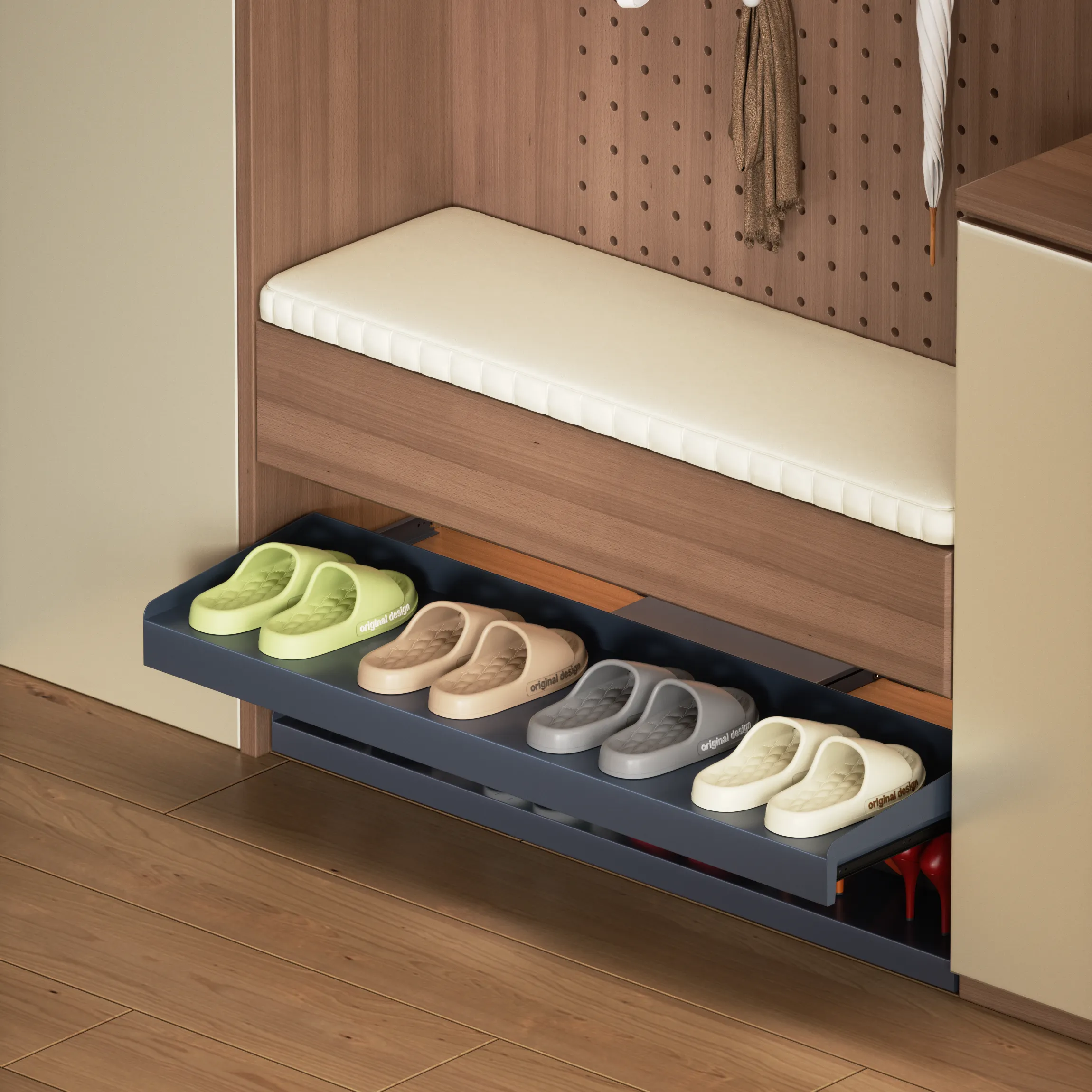 Motorized Sliding Shoe Rack For Shoe Cabinets